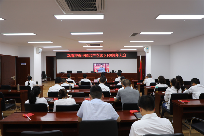涼山工投集團黨員職工觀看中國共產(chǎn)黨建黨100周年大會盛況